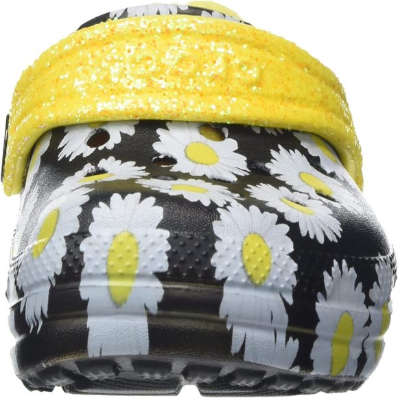 NEW CROCS Size 6 Toddler Classic Lined Vacay Vibes Clog - Black Daisy - Picture 6 of 7